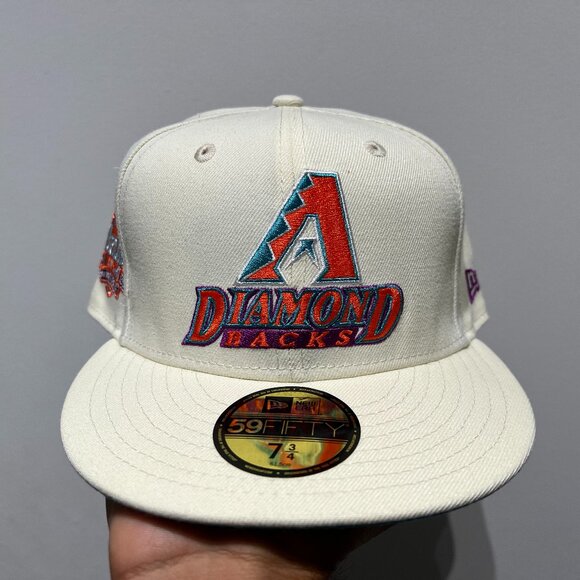 Arizona Diamondbacks MLB NE Ivory Fitted Hat - New - Picture 1 of 5